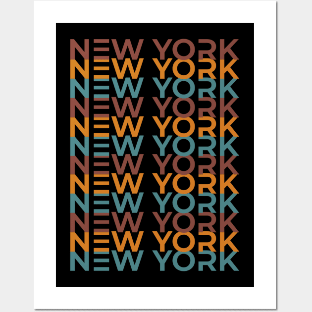 New York typographic design Wall Art by Blueberry Pie 